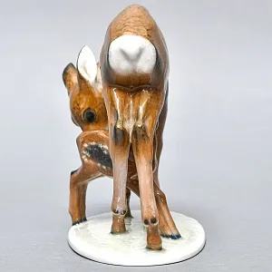 Коллекционная Фарфоровая статуэтка «Олениха и олененок», ROSENTHAL Германия -1948 год. 
