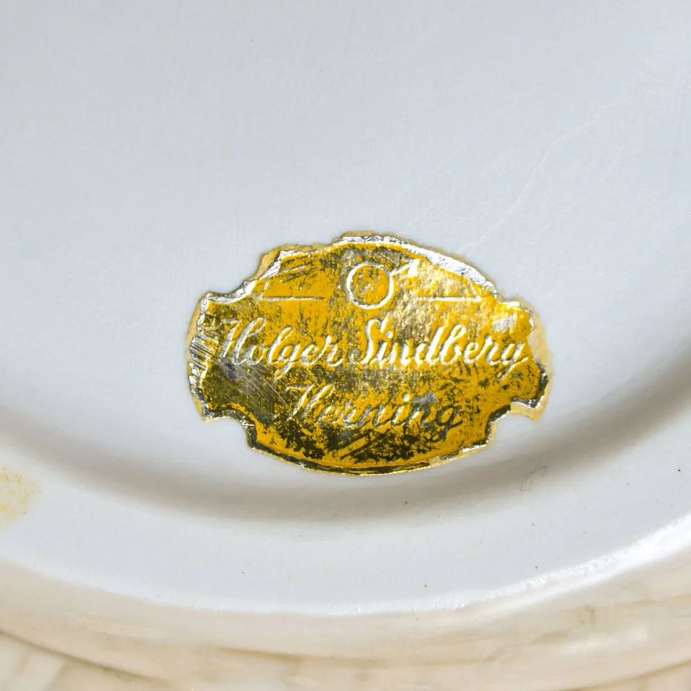 Фарфоровая Пепельница - Визитница - Мелочевница «РАК», Royal Copenhagen Дания, 1959 год.