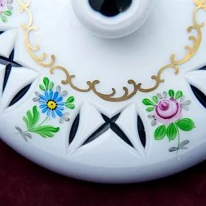 Стеклянная Шкатулка «Цветочная Нежность»  LAUSITZER GLASWERKE Германия - 50-70е гг.