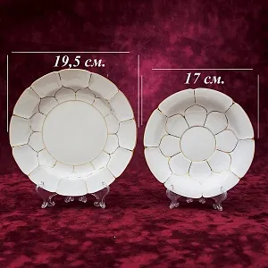 Чайная пара+Тарелка (Тройка) «Белое Золото» Фарфор MEISSEN / МЕЙСЕН Германия -70гг.