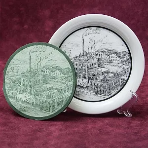 Коллекционная Фарфоровая тарелка «Пивоварня Дибельс», Furstenberg Германия - 1988 год.