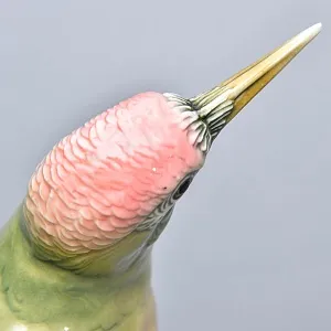 Птица - Фарфоровая статуэтка «Зелёный дятел», Карл Энс / Karl Ens, Германия, 30-е годы ХХ века.