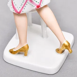 Коллекционная Фарфоровая статуэтка «Девушка в розовом платье», WALLENDORF Германия.