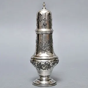 Винтажная Баночка - Емкость для сахарной пудры, металл Sheffield, Англия 50 гг. 