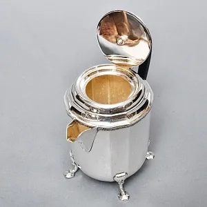 Винтажный Металлический Кофейник - Чайник на ножках 1 л. Silverplate, Англия - середина ХХ века.