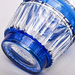 Ваза для цветов Голубого Хрусталя VAL SAINT LAMBERT (Вал Сант Ламберт) Бельгия, конец 60-х гг