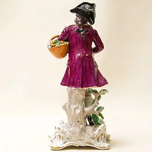 Парные Фарфоровые статуэтки «Сельская Ярмарка» Н-22см. SITZENDORF, Германия - 50гг..