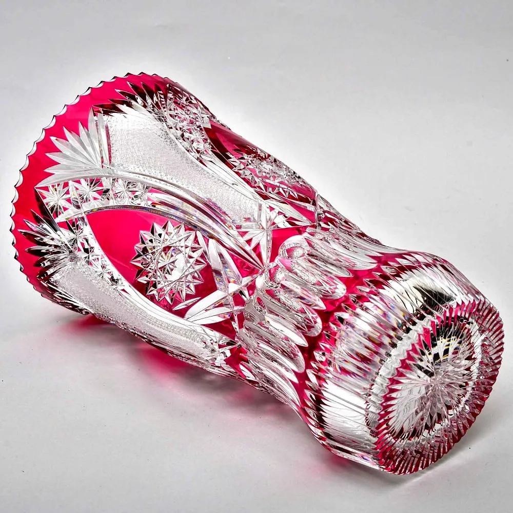 Большая Ваза Розового Хрусталя JOSKA BODENMAIS Германия Н-40 см., конец 60-х гг.