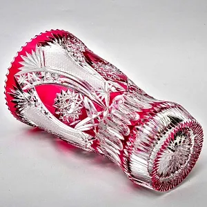 Большая Ваза Розового Хрусталя JOSKA BODENMAIS Германия Н-40 см., конец 60-х гг.