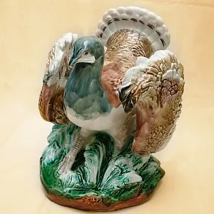 Большая Коллекционная статуэтка «Птица - ДРОФА», Фаянс ЗиК Конаково, СССР 50-е годы.