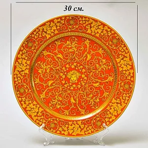 «Floralia Medusa Red» - Коллекционная Фарфоровая Тарелка - Блюдо, VERSACE, Rosenthal Германия.