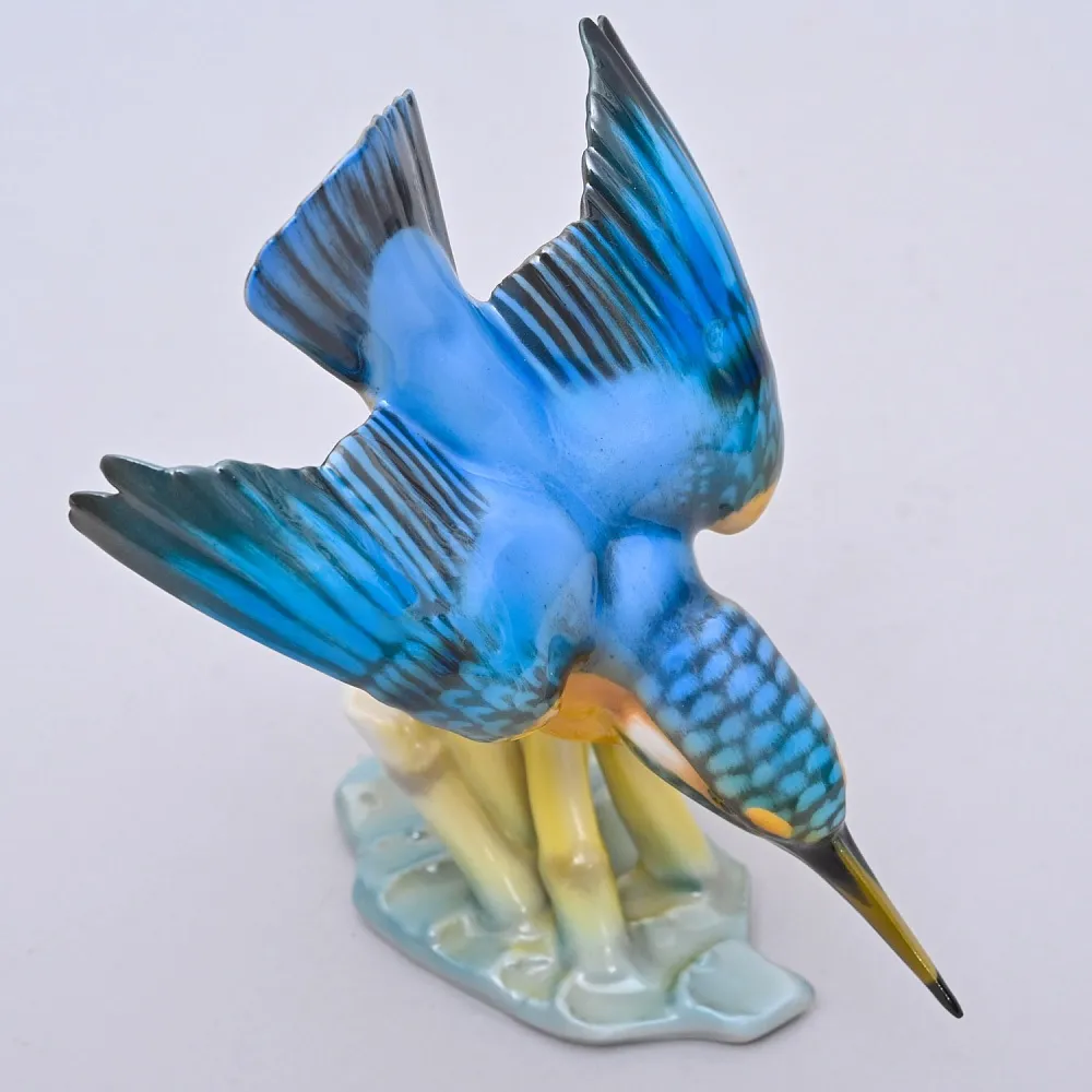 Фарфоровая Статуэтка «Птица - Зимородок», Hutschenreuther Германия, вторая половина ХХ века.
