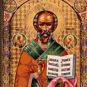 Редкость! Фарфоровая Икона - Картина - Пласт «НИКОЛАЙ ЧУДОТВОРЕЦ» - «Святитель НИКОЛАЙ», Villeroy&Boch Германия.
