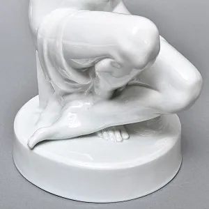 РЕДКОСТЬ! Большая Фарфоровая статуэтка «Обнаженная купальщица», Herend Венгрия.