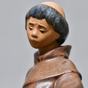 Коллекционная Фарфоровая статуэтка «Юный монах и его паства», Lladro серия Грес, Испания. 