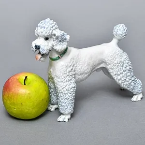 Коллекционная Фарфоровая статуэтка «Собака. ПУДЕЛЬ в зеленом ошейнике», ROSENTHAL Германия.