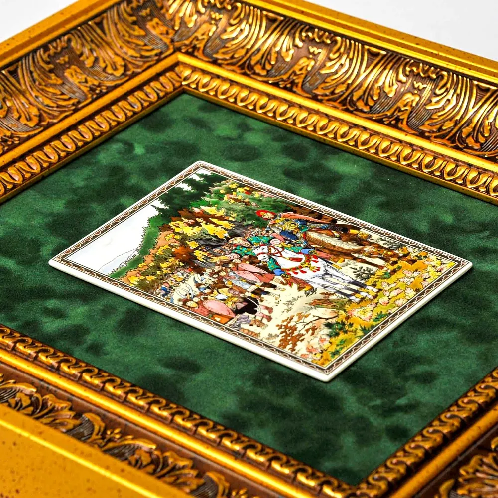 Картина - Панно - Фарфоровая Плакетка «Борис Годунов - На границе», Villeroy&Boch. Германия -1982 год.