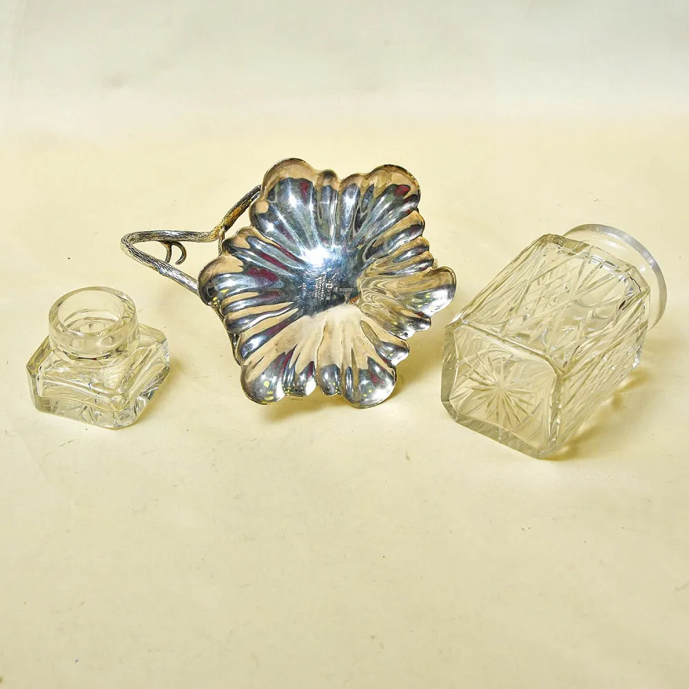 Винтажная Хрустальная Емкость - Банка с крышкой, Walker&Hall. Англия, SHEFFIELD.