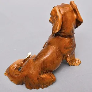 Коллекционная Фарфоровая статуэтка «Собака - Длинношерстная Такса», Karl Ens Германия.