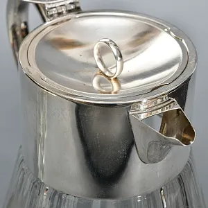 Набор «Виноград» - Хрустальный Графин + 6 -ть Кружек, Silverplate, Германия, 60 -е годы ХХ века.