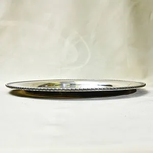 Антикварный круглый Поднос с бортиком, Мелталл Silverplated, SHEFFIELD Англия.