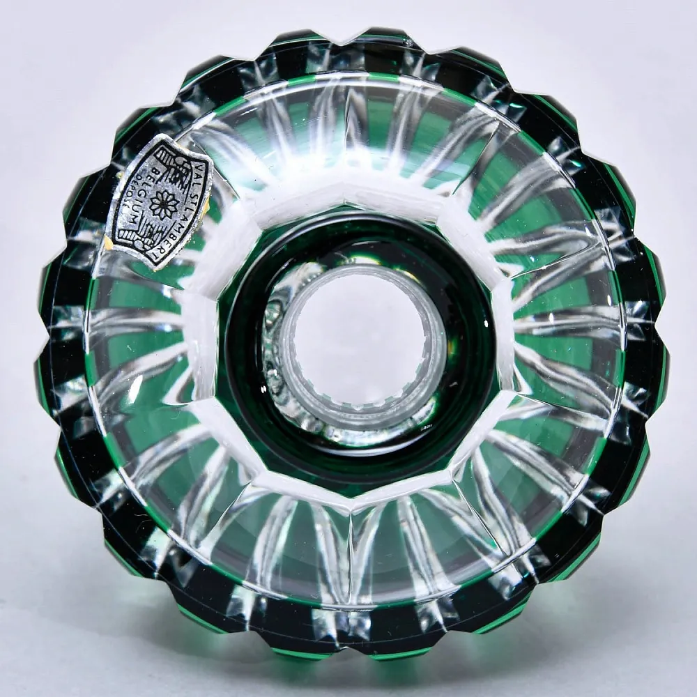 Винтажный Парфюмерный Набор из 3-х предметов, Цветной Хрусталь VAL SAINT LAMBERT, Бельгия.