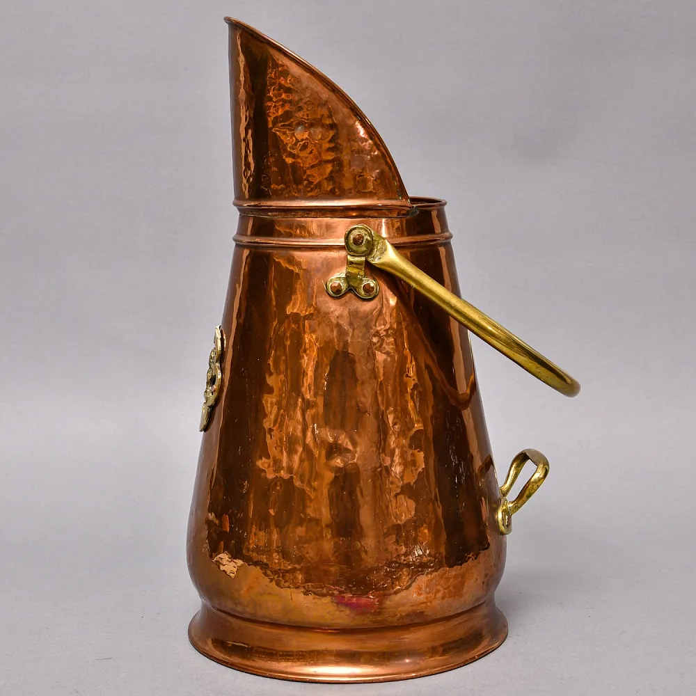 Высокий Медный Зольник или Подставка для зонтов и тростей, Бельгия середине ХХ века.