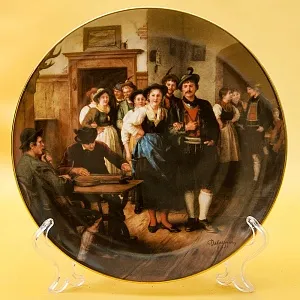 Коллекционная Тарелка «ТАНЦЫ» Фарфор, Lilien Porzallan, Австрия -1989 год.