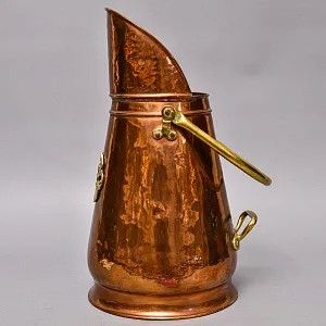 Высокий Медный Зольник или Подставка для зонтов и тростей, Бельгия середине ХХ века.