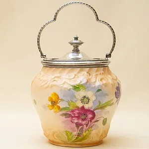 «Лето» - Бисквитница - Сахарница - Баночка с крышкой, Фарфор Англия 30-е годы ХХ века.