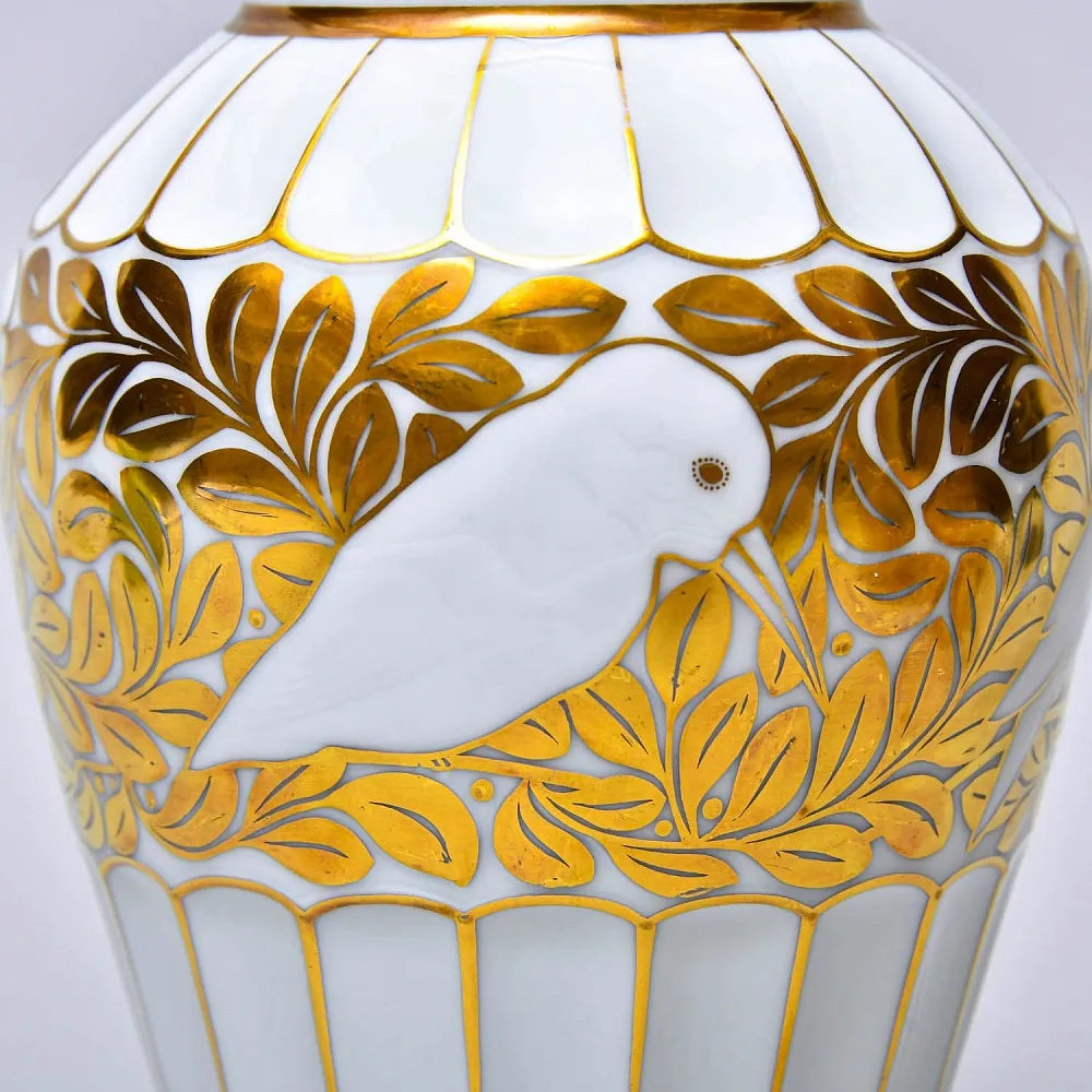 Редкость! Авторский Винтажный Фарфоровый Вазон «ПТИЦЫ», Hutschenreuther Германия Н - 28 см.