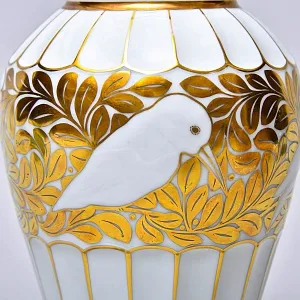 Редкость! Авторский Винтажный Фарфоровый Вазон «ПТИЦЫ», Hutschenreuther Германия Н - 28 см.