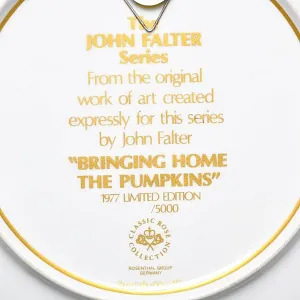 Коллекционная Фарфоровая тарелка - блюдо «Дети с тыквой», Rosenthal Германия - 1977 год.