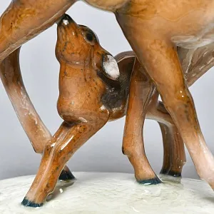 Коллекционная Фарфоровая статуэтка «Олениха и олененок», ROSENTHAL Германия -1948 год. 