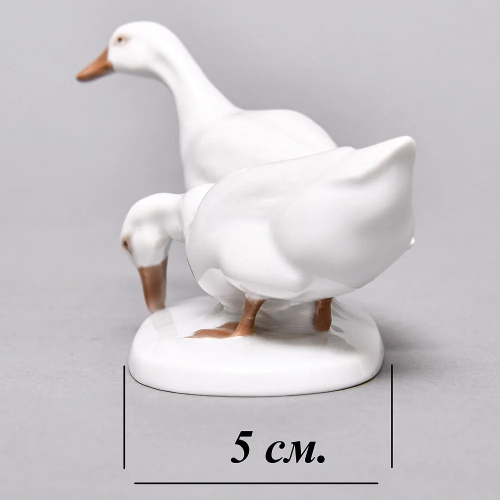Антикварная Фарфоровая статуэтка «Два гуся», ROSENTHAL Германия - 1923 год. 