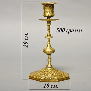 Старинные Бронзовые Парные Подсвечники на одну свечу, Франция начало ХХ века.