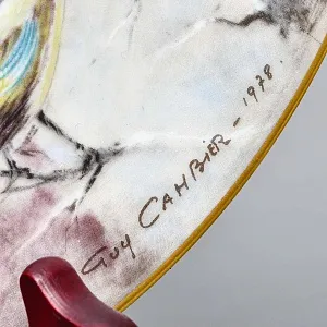 Коллекционная Фарфоровая тарелка «Девушка - Зима», Henri d'Arceau - Limoges Франция, 1979 год. 