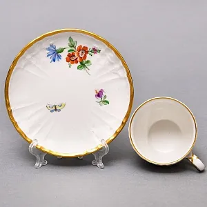 Коллекционная Кофейная пара «Летние цветы», Фарфор KPM Berlin Германия, первая половина ХХ века.