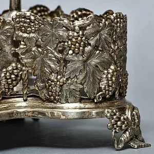 Старинная Винная передача - Подставка для Винных бутылок, Металл Silverpalted, Англия.