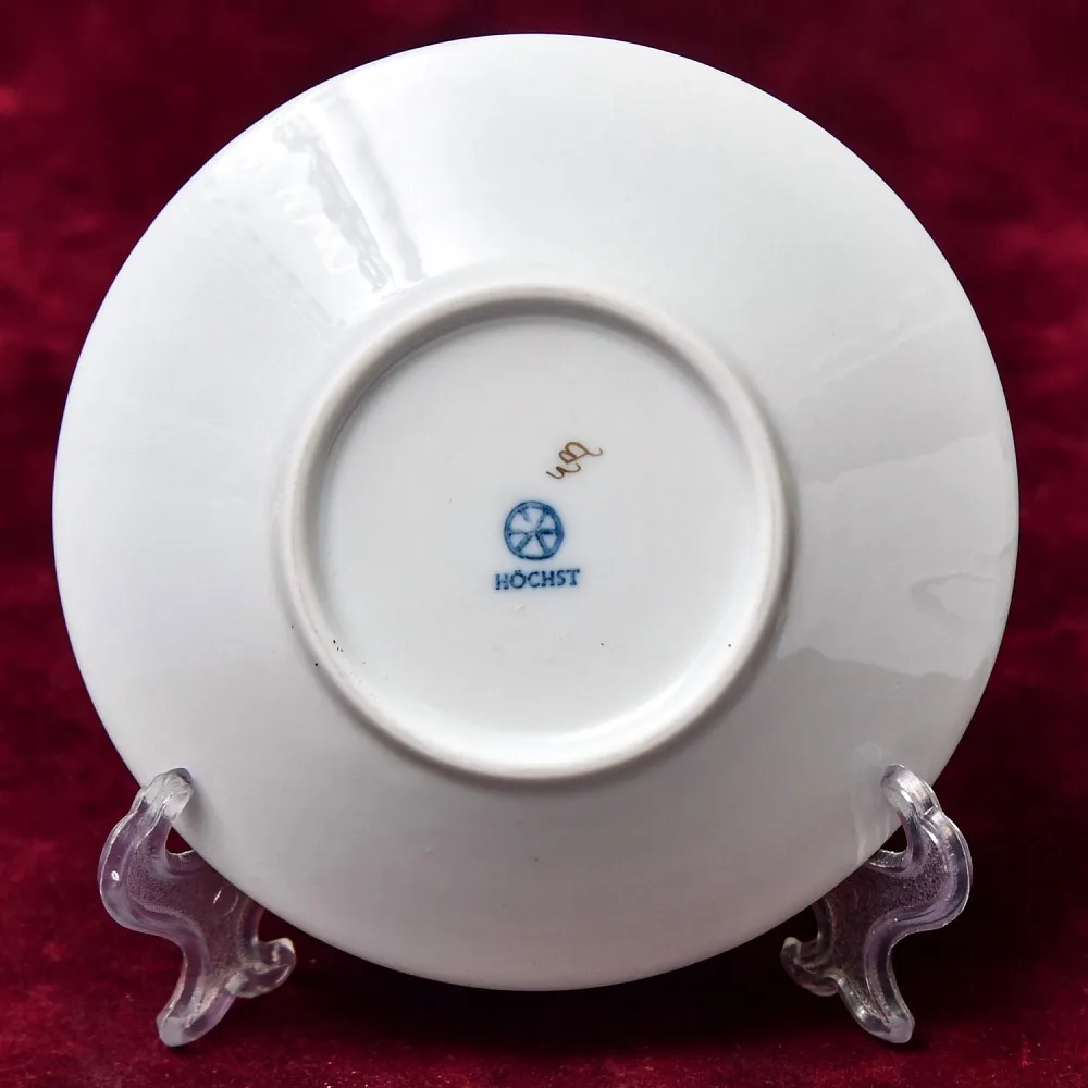 Редкость! Коллекционная Кофейная Пара «Садовый букет», фарфор Hochster Porzellan, Германия - 1947 год.