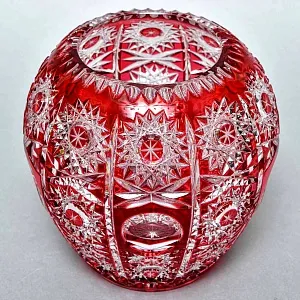 Хрустальная Шарообразная Ваза для цветов JOSKA BODENMAIS Германия конец 60-х гг.