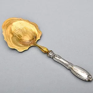 Старинная Сервировочная Лопатка для подачи в футляре, Silverplate Франция первая половина ХХ века.
