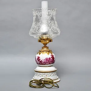 Электрическая Настольная Фарфоровая Лампа - Светильник, Giulia Mangani Италия, середина ХХ века. 