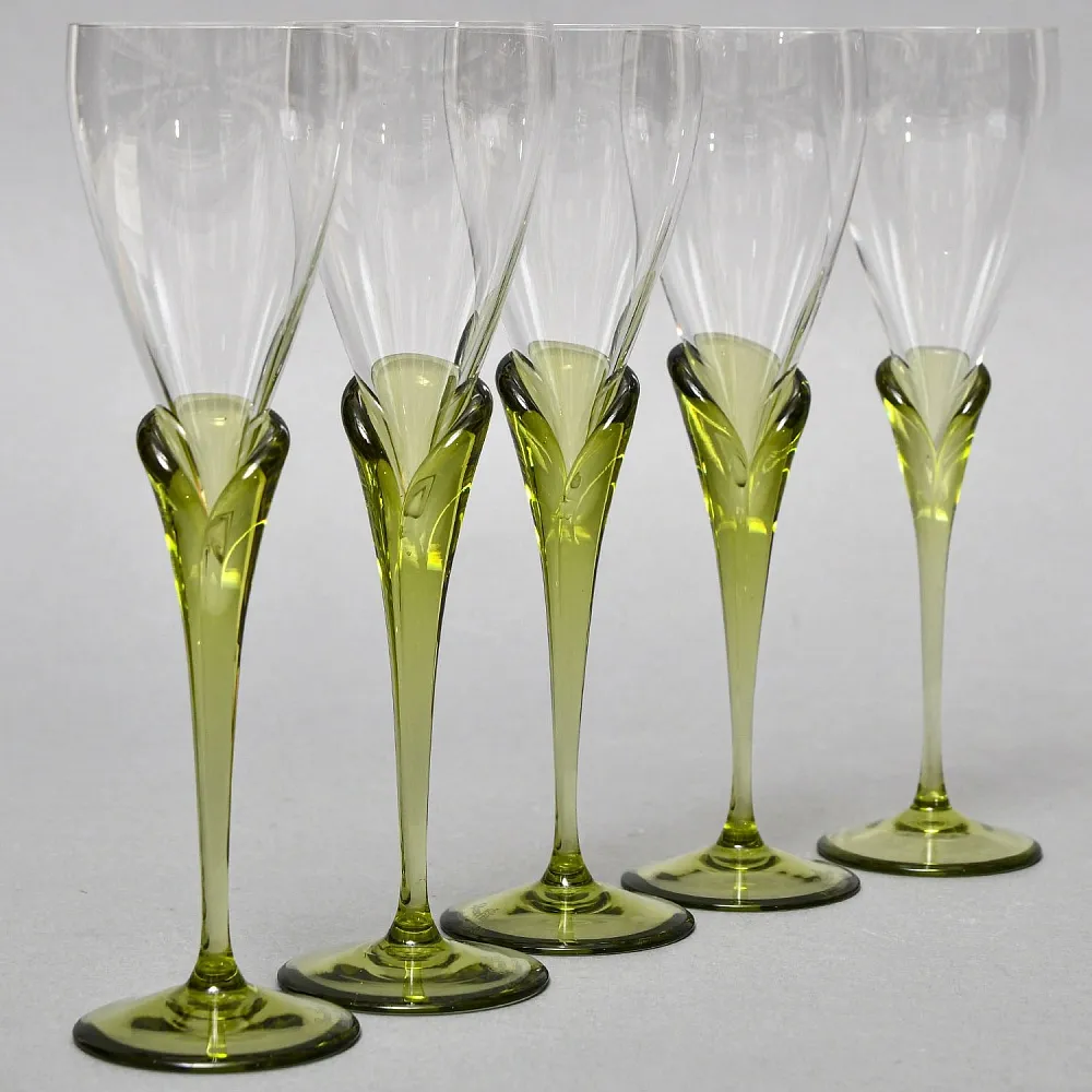 Хрустальные Рюмки из коллекции «Papyrus» - 5 шт., Rosenthal Studio Line, Германия, 1960 -1969 годы. 