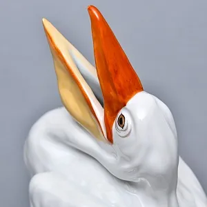 Коллекционная Фарфоровая статуэтка «Птица - Пеликан», HEREND Венгрия, середина ХХ века.