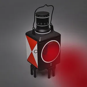 Большой Антикварный Железнодорожный Керосиновый Сигнальный Фонарь, Франция начало ХХ века.