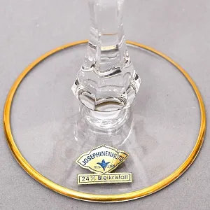 Коллекционный Бокал для Вина «Золотая Симфония», Хрусталь JOSEPHINENHUTTE, Германия. 