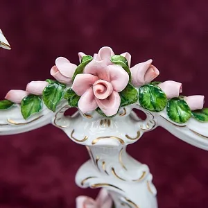 Подсвечник - Канделябр «Розы» на две свечи  Фарфор KAISER Porzellan Германия 1970 -1979гг.