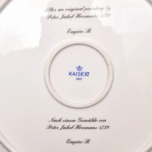 Большое Коллекционное Блюдо - Тарелка «Привал на Охоте» Фарфор KAISER Германия.