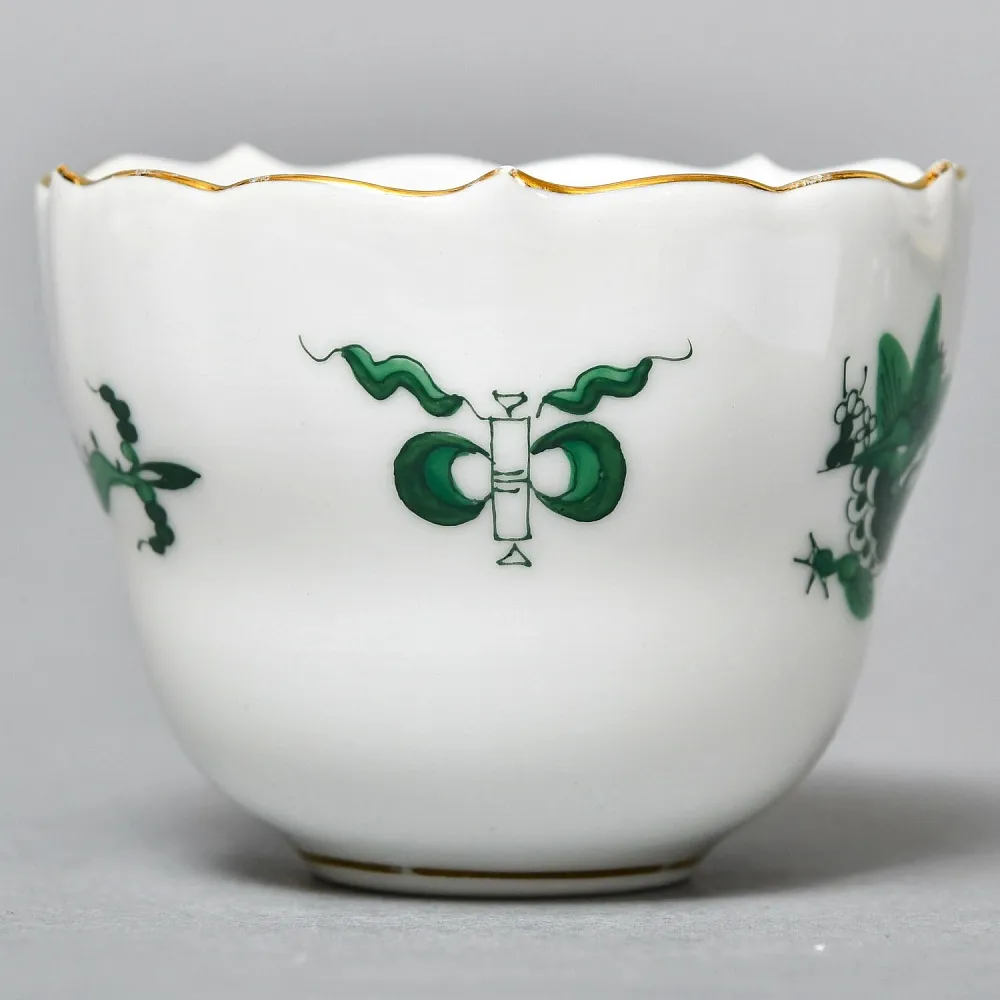 Классическая Фарфоровая Кофейная пара «Зеленый Дракон», MEISSEN Германия, середина ХХ века. 